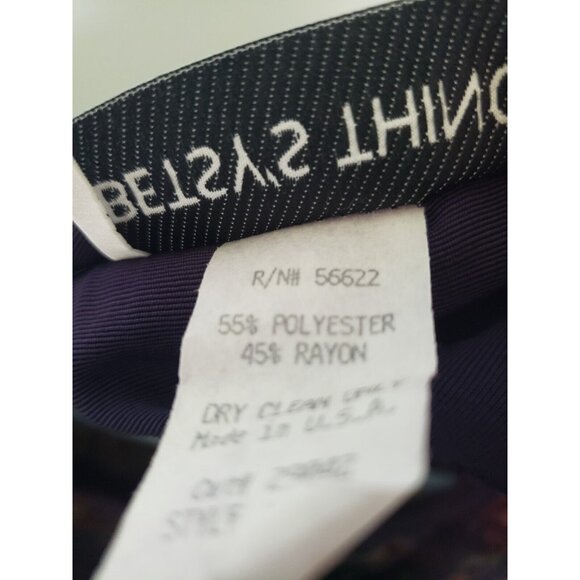 VTG Betsys Things Women Plus 24 Blouse Button Front Dark Floral Retro Grannycore - Picture 6 of 6